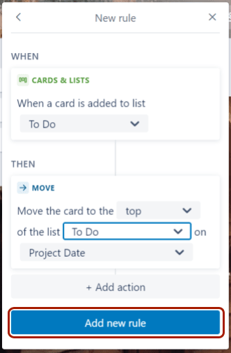 Trello Butler Automation - Add new rule
